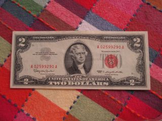 1963 $2 Red Seal Note Uncirculated photo