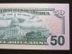2009 $50 Us Dollar Bank Note Radar Bill Jd 81033018 A United States Unc Small Size Notes photo 11