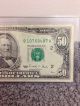 1990 Series 50$ Old Style Bill Serial B10760487a Small Size Notes photo 2