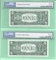 Two Consec 1957 - A Silver Certificafe Fr - 1620 H - A Block Pmg 67 Sup - Gem - Unc 852 - 3 Small Size Notes photo 1