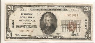 1929 $20 National Bank Note (s15) photo