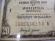 1929 $20 National Currency The Federal Reserve Bank Of Minneapolis Minnesota Paper Money: US photo 3