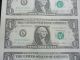 Uncut Sheet Of 32 $1 Dollar Bills K Crisp Uncirculated 1985 Federal Reserve Note Small Size Notes photo 2