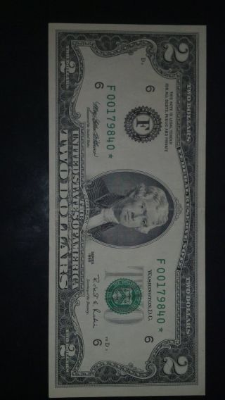 1995 Two Dollar Star Note photo