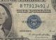 1935g Silver Certificate Blue Seal B77913491j $1.  Old Currency Godless Small Size Notes photo 2