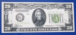 1934 $20 Federal Reserve Note.  Fr - 2054g Lgs.  Uncirculated photo