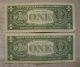 2 X 1995 One ($1) Dollar Usa Federal Reserve Note Circulated Paper Money: US photo 1