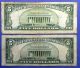 One 1934a $5 & One 1934d $5 Blue Seal Silver Certificates (i21973301a) Small Size Notes photo 1