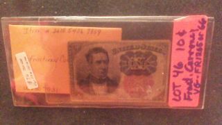 Vintage 1874 United States Fractional Currency 10 Cents photo