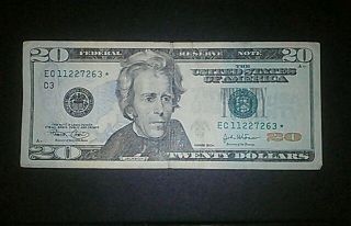 2004 $50 Dollar Federal Reserve Star Note S/n Ec 11227263 photo