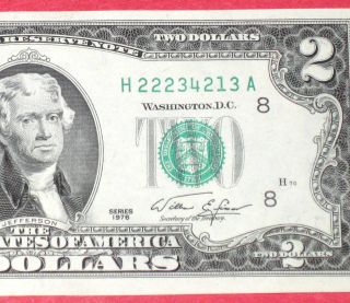 1976 $2 Federal Reserve Note Cu More Currency 4 Combined photo