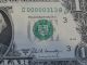 Four Low Serial Number Three Digit ' 00000313 ' Matching $1.  00 Bills - Uncirculated Small Size Notes photo 7