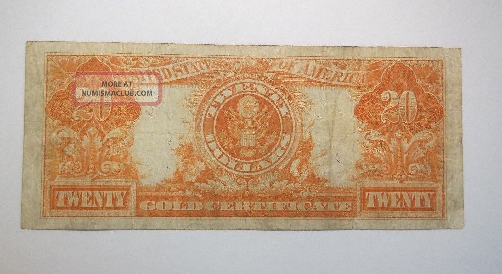 1922 $20 Gold Certificate