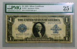 1923 $1 Vf - 25 Large Silver Certificate Blue Seal Horse Blanket photo