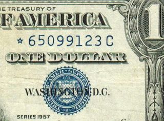 Star 1957 $1 Silver Certificate More Currency 4 Noa photo
