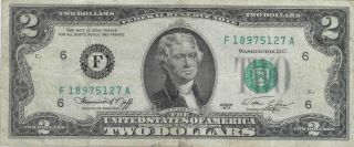 1976 200th Anniversary Bicentennial Federal Reserve Note S/n F18975127 photo