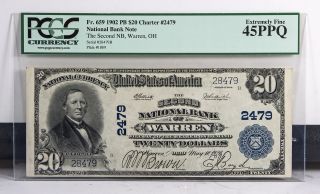 1902 Series $20.  00 National Bank Note 45ppq Currency Money photo