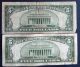 One 1934c $5 & One 1934d $5 Blue Seal Silver Certificates (u68455978a) Small Size Notes photo 1