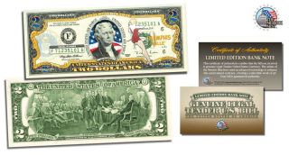 United States Air Force Colorized Legal Usa 2 Dollar Bill Rare Gift Usa Note photo