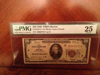 1929 20$ National Currency Star Federal Reserve Note Rare 13 Known To Exist photo