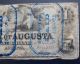 Bank Of Augusta Georgia $1 One Dollar Note 1867 - Obsolete Paper Money: US photo 2