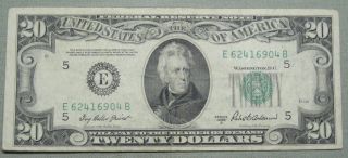 1950 B $20 Dollar Federal Reserve Note Grading Vf Richmond 6904b Pm2 photo