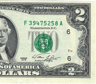 Nbc 1976 $2.  00 Uncirculated Bicentennial - - - - Crisp - - - photo