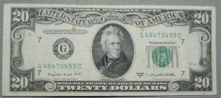 1950 C $20 Dollar Federal Reserve Note Grading Xf Chicago 0459c Pm2 photo