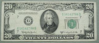 1950 D $20 Dollar Federal Reserve Note Grading Vf Chicago 2786d Pm2 photo