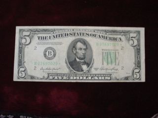 1950a $5 Frn York Star Note,  Fr - 1962 - A Very Fine + photo