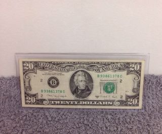 1988 Series A 20$ Old Style Bill Serial B93861378c photo