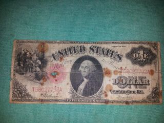 Series 1917 Large Note 1.  00 Red Seal photo