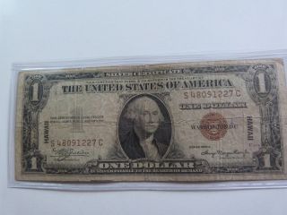 1935 A Vg10 $1.  00 Wwii Hawaii Emergency Currency, photo