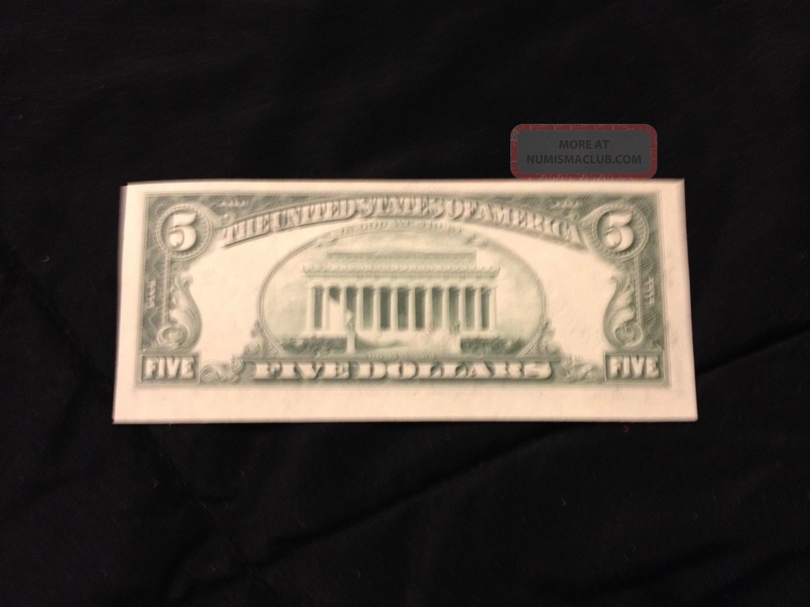 1977a 5 Dollar Error Bill Faulty Alignment (miscut) Uncirculated