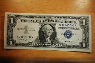 1957 Silver Certificate Blue Seal - Cu - 1 Dollar Note photo