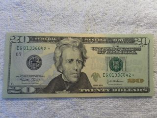 2004 U.  S.  Star Twenty Dollars Federal Reserve Note Green Seal photo