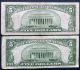 One 1934c $5 & One 1953 $5 Blue Seal Silver Certificate (a22159014a) Small Size Notes photo 1
