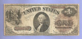 1880 $1 George Washington Legal Tender Note Friedberg 29 Collectible photo