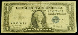 $1 Silver Certificate 1935 Washington Currency Bill Old Rare Paper Money 006 photo