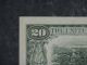 1985 $20 District D4 Cleveland Oh Old Style Twenty Dollar Bill S D14160195e Large Size Notes photo 6