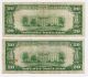 1928 Twenty Dollar Chicago Frn Note And 1928 B York Twenty Dollar Frn Note Small Size Notes photo 1