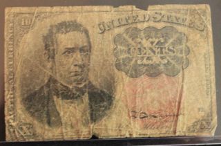 10 Cent Fractional Currency Issue Red Seal Note photo
