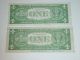 2 1957 A 1 Dollar Silver Certificates Blue Seal Small Size Notes photo 1