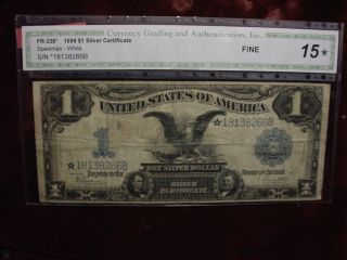 1899 $1 Star Silver Certificate Fr - 236 Cga Fine 15 photo