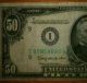 $50 Us Series 1950 D Federal Reserve Note Minneapolis,  Mn Fancy Low Number Small Size Notes photo 1
