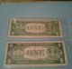 2 - Us - Silver Certificatesblue Seal (serial Num. ) Shift? On 1 - 1957 - 1935d Small Size Notes photo 5