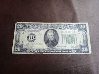 Us 1928 B Federal Reserve Note $20 Cleveland Ohio S&h Usa photo