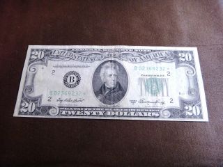 Us 1950 A Federal Reserve Star Note $20 York York S&h Usa photo