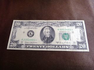 Us 1969 C Federal Reserve Star Note $20 Dallas Texas S&h Usa photo