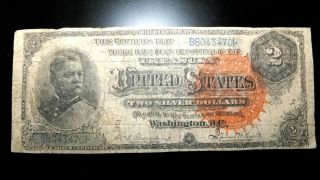 1886 Rarely Seen Counterfeit General Hancock $2 Silver Certificate photo